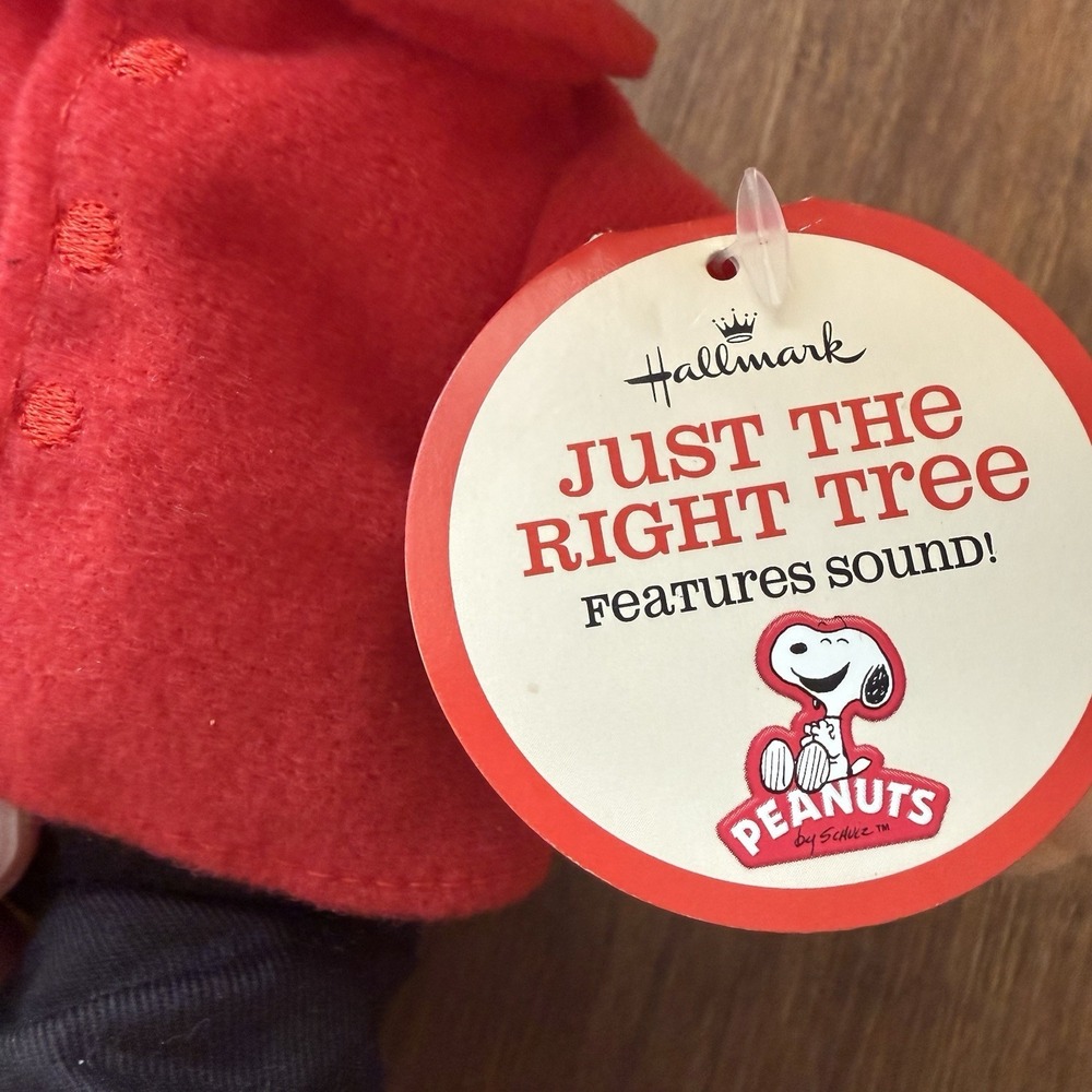 Hallmark Charlie Brown Talking Plush Just The Right Tree Christmas Peanut WORKS - Picture 7 of 11